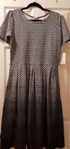 Lularoe Amelia checkered dress NWT